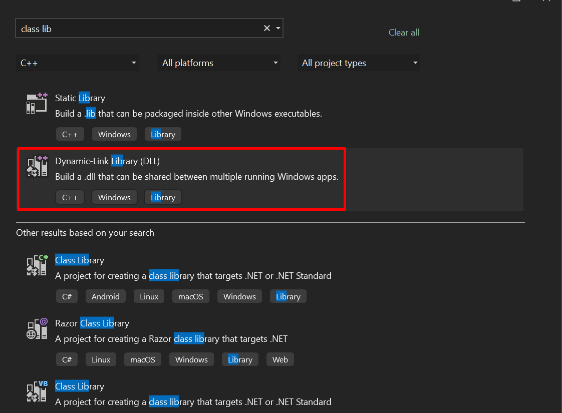 Create C++ DLL in Visual Studio